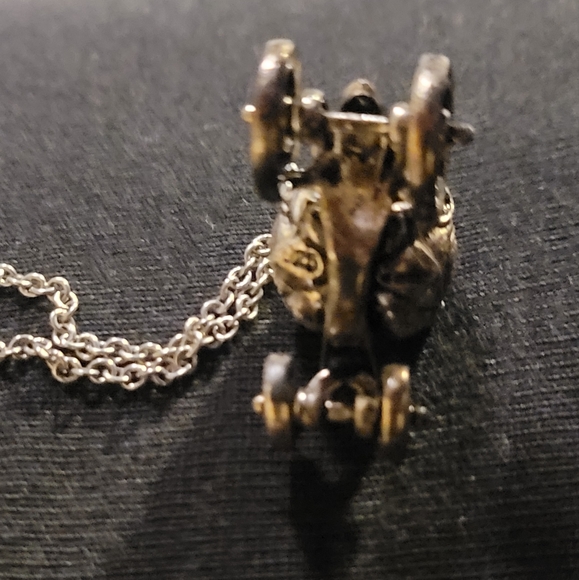 Sterling Silver Cinderella Pumpkin Carriage Charm with Chain - Picture 6 of 6